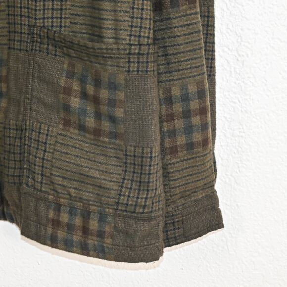 KESTIN Men's Small Arbroath Shirt Jacket Green Patchwork Cotton flannel - Picture 6 of 9